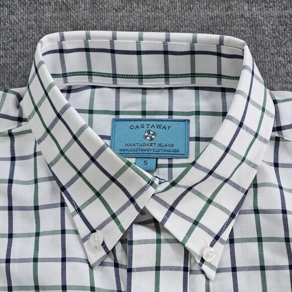 Shirt Mens S Plaid Lot of 2 Tartan Windowpane Long Sleeve Button Down Shirt Hip - Picture 13 of 16